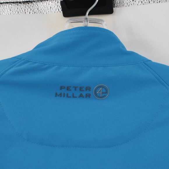 Peter millar jacket men XL wind repellent full zip blue stretch golf performance - Picture 12 of 16